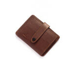 حافظة كروت - برو- جلد طبيعي - بني