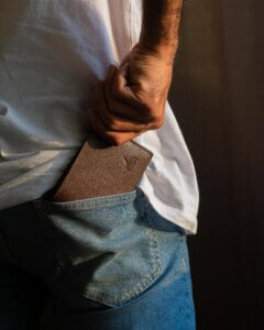 محفظة اكسيل - محفظة ثنائية - جلد طبيعي - بني