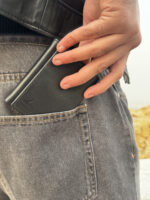 ⁦المحفظة الثلاثية ـ رجالي جلد طبيعي ـ اللون الاسود⁩ - الصورة ⁦2⁩