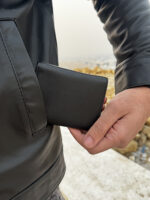 ⁦المحفظة الثلاثية ـ رجالي جلد طبيعي ـ اللون الاسود⁩ - الصورة ⁦4⁩