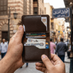 ⁦محفظة كيو – بني ⚡ | تنظيم سريع وأناقة يومية⁩ - الصورة ⁦2⁩